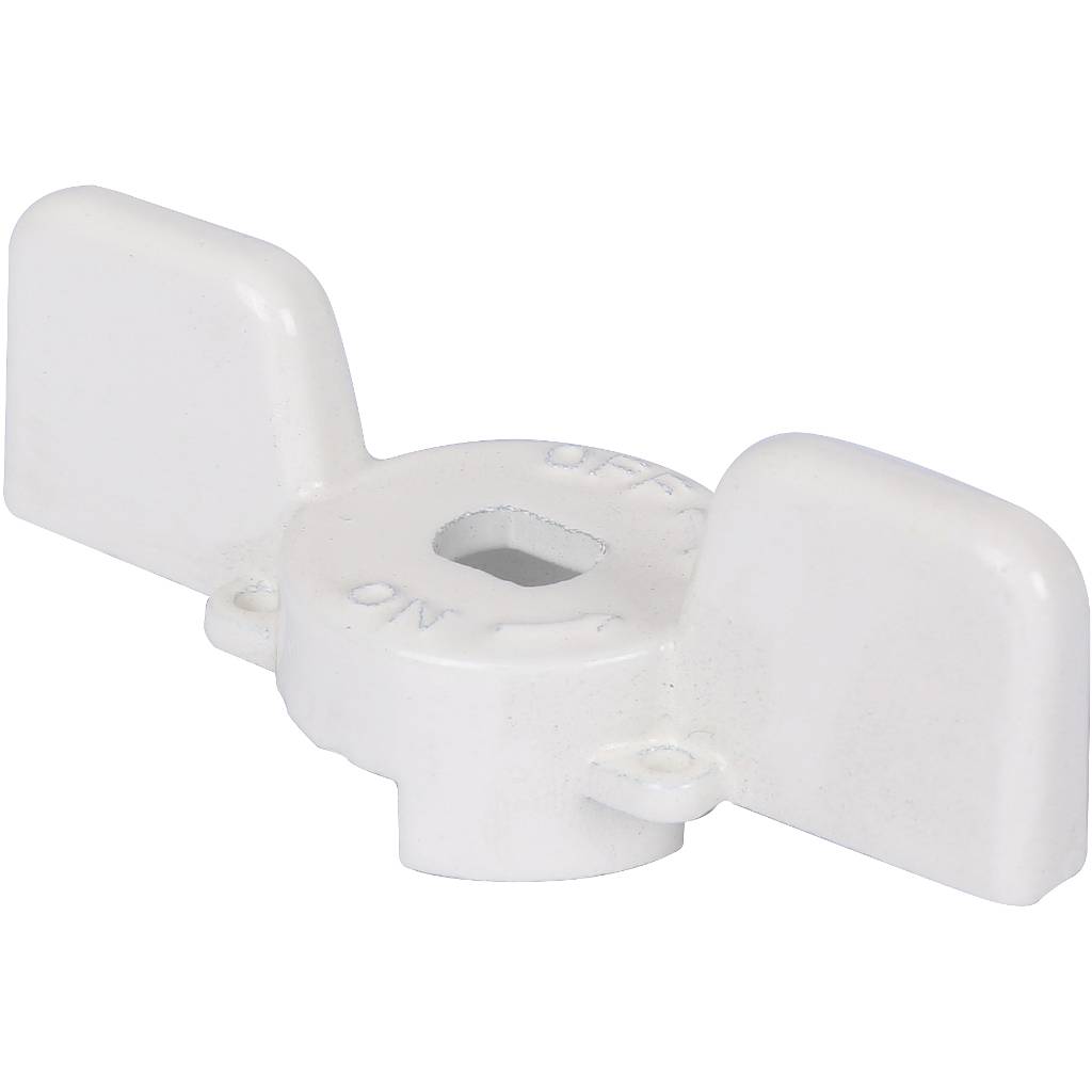 Ручка-бабочка STOUT для шарового крана STOUT 1 - 1 1/4 (Белая), SVB-BUT-1114-01