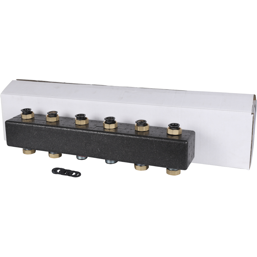 Настенный коллектор Meibes на 5 отоп. контура (с комплектом кронштейнов) M66301.31RU