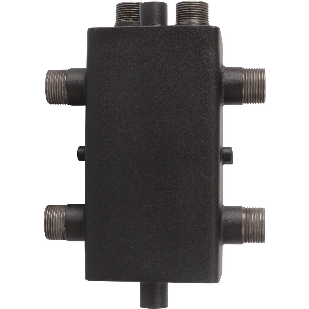 Стальной распределительный коллектор ROMMER RDG-0018 2 отопительных контура с гидравлическим разделителем 1