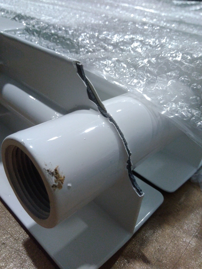 Уцененный товар (скол краски, скол на нижних частях секций): Радиатор биметаллический ROMMER Profi BM 500 6 секции боковое подключение (BI500-80-80-150) (RAL9016), RBM-1210-050006