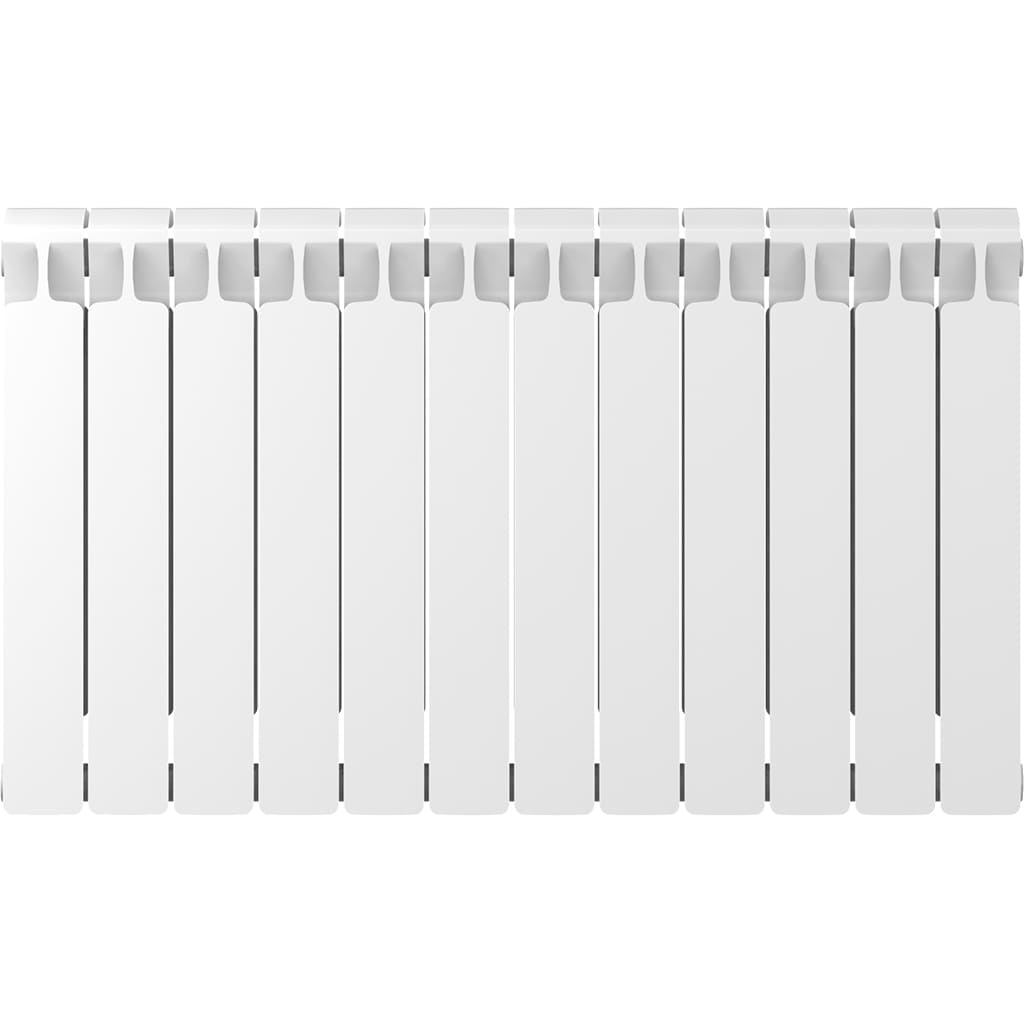 Радиатор биметаллический RIFAR MONOLIT 500 12 секций боковое подключение (белый RAL 9016), 3RM50-12