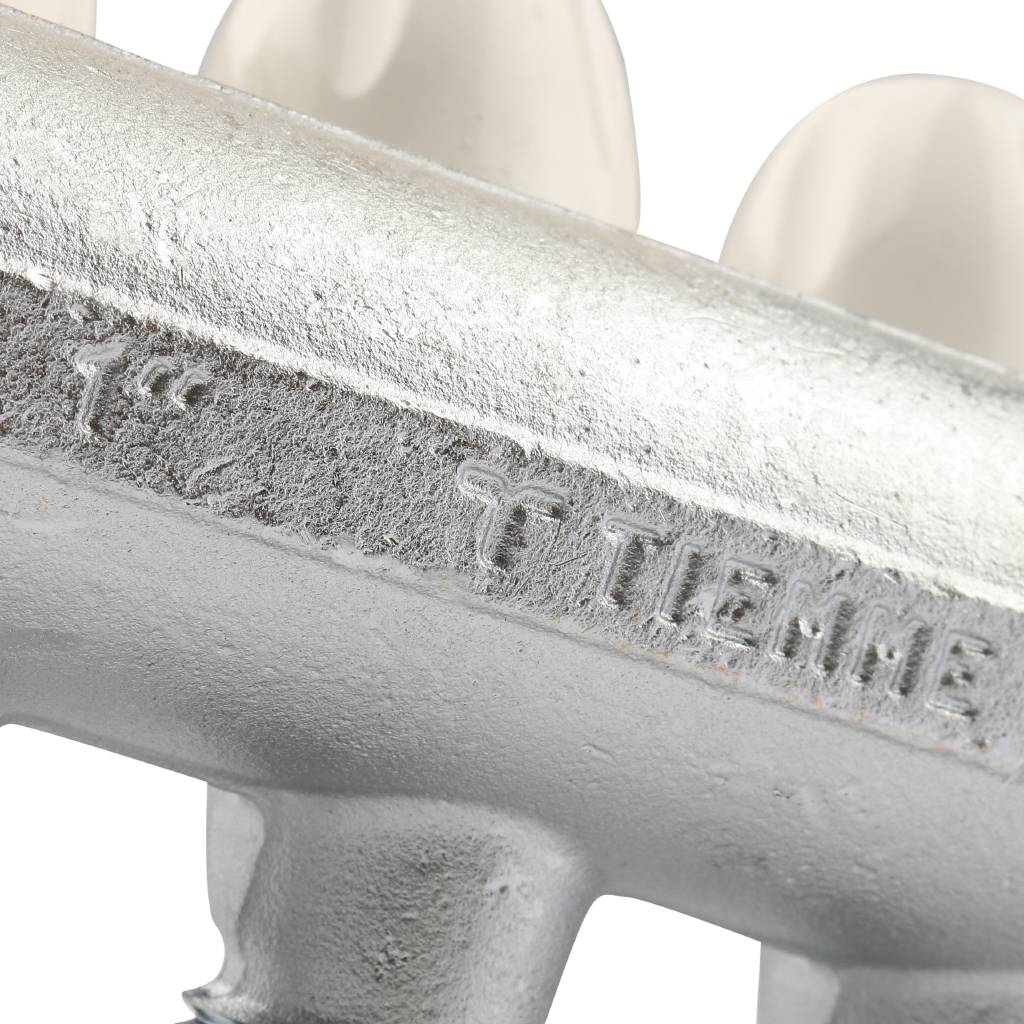 Коллектор с регулировочными вентилями TIEMME 1 х1/2 на 5 выхода (хром.)