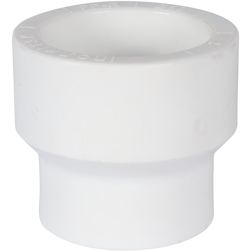 Муфта переходная Политэк 50х40 внутр./внутр. для полипропиленовых труб под сварку (цвет белый), 9000005040