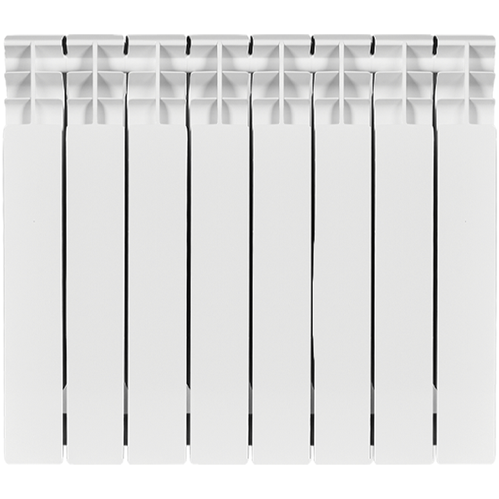Радиатор биметаллический STOUT TITAN 500 8 секций боковое подключение (белый RAL 9016), SRB-3310-050008