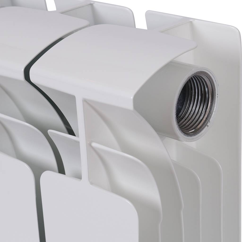 Радиатор биметаллический RIFAR BASE 200 6 секций боковое подключение (белый RAL 9016), 1RB20-6