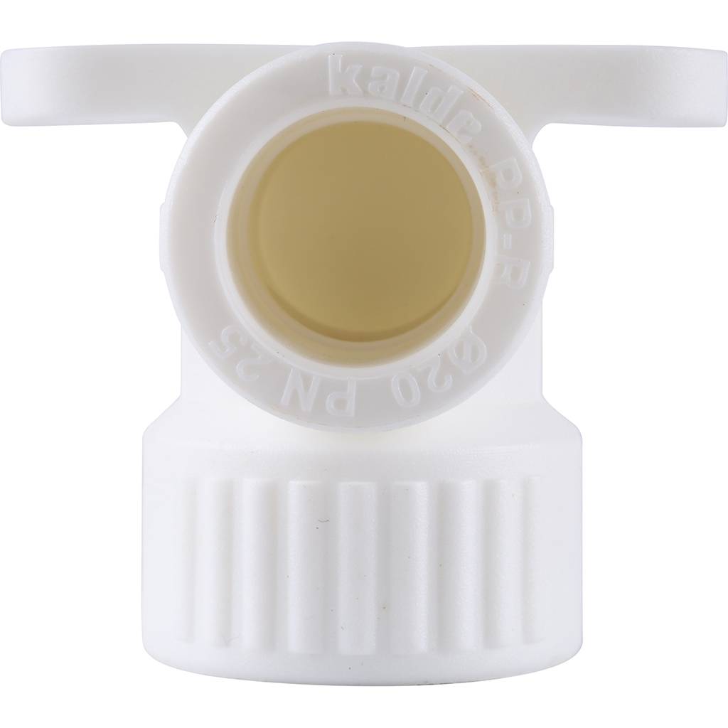 Угольник Kalde с креплением для полипропиленовых труб (внутр. резьба, 20х1/2 )