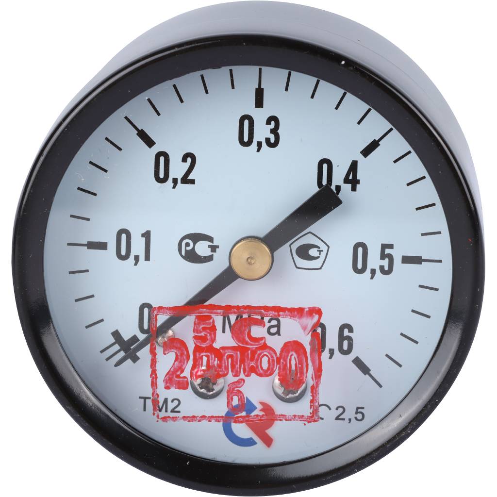 Манометр общетехнический РОСМА 50 мм 150 градусов 1/4 давление 0.6 МРа осевое присоединение ТМ-210Т