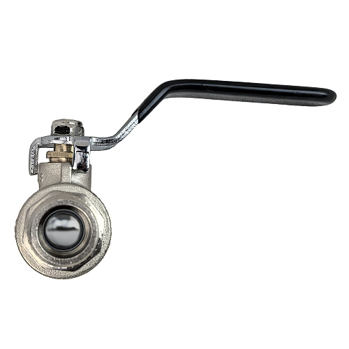 Кран шаровой ГОСТ ручка рычаг, латунь, внутренняя/наружная резьба  1/2,PN40 никель, RTP