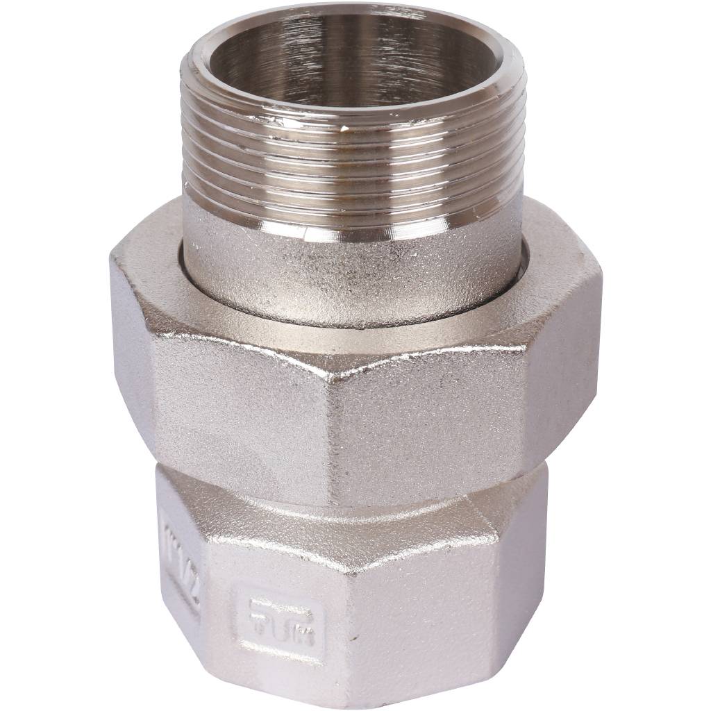 Сгон TIEMME прямой с резиновым кольцом 1 1/2 никелированный, 1500251