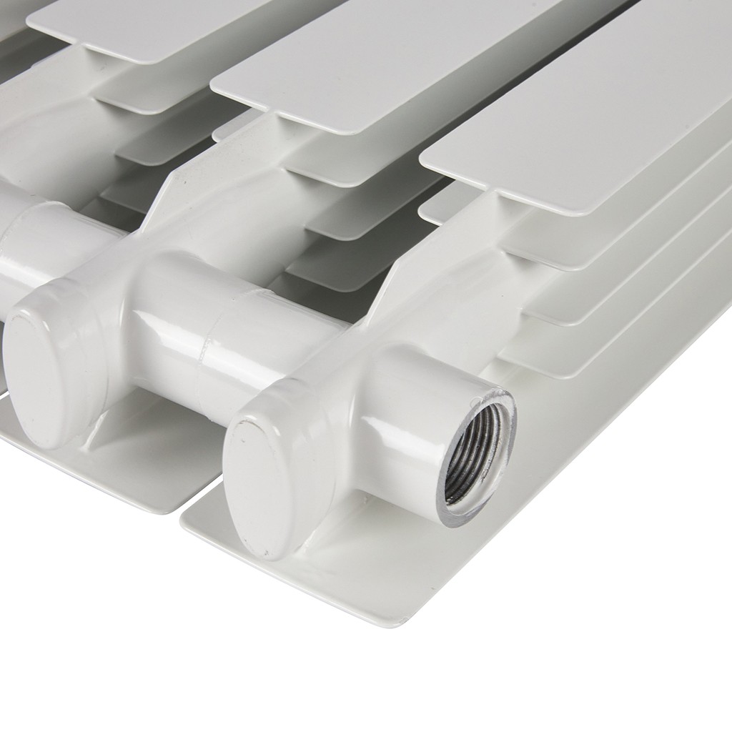 Радиатор алюминиевый STOUT ALPHA 500 4 секций боковое подключение (белый RAL 9016), SRA-2310-050004