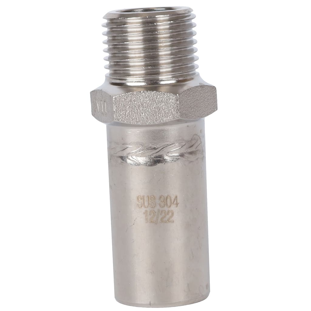 Вставка переходная НПр-НР ROMMER 22х1/2 из нержавеющей стали прессовой, RSS-0024-002212