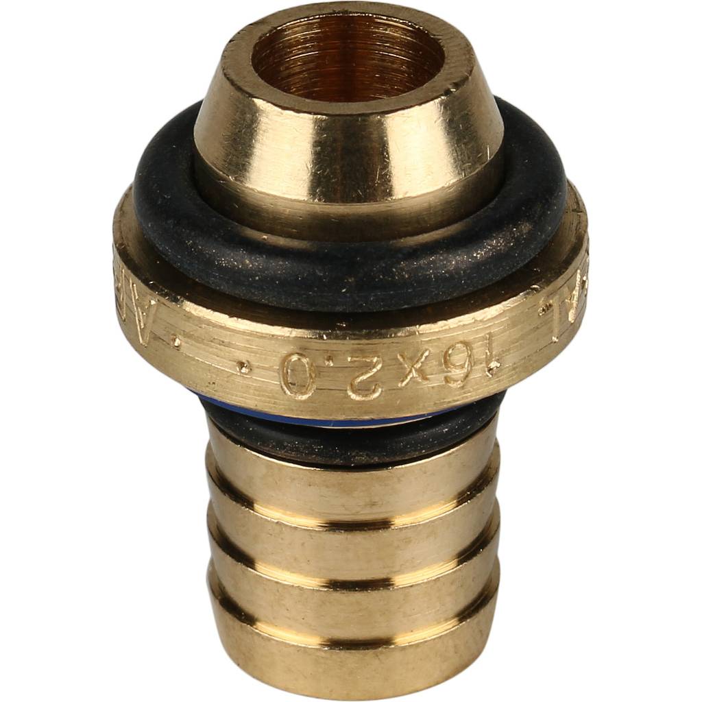 Переходник STOUT с наружной резьбой 1/2 х16 для металлопластиковых труб винтовой, SFS-0001-001216