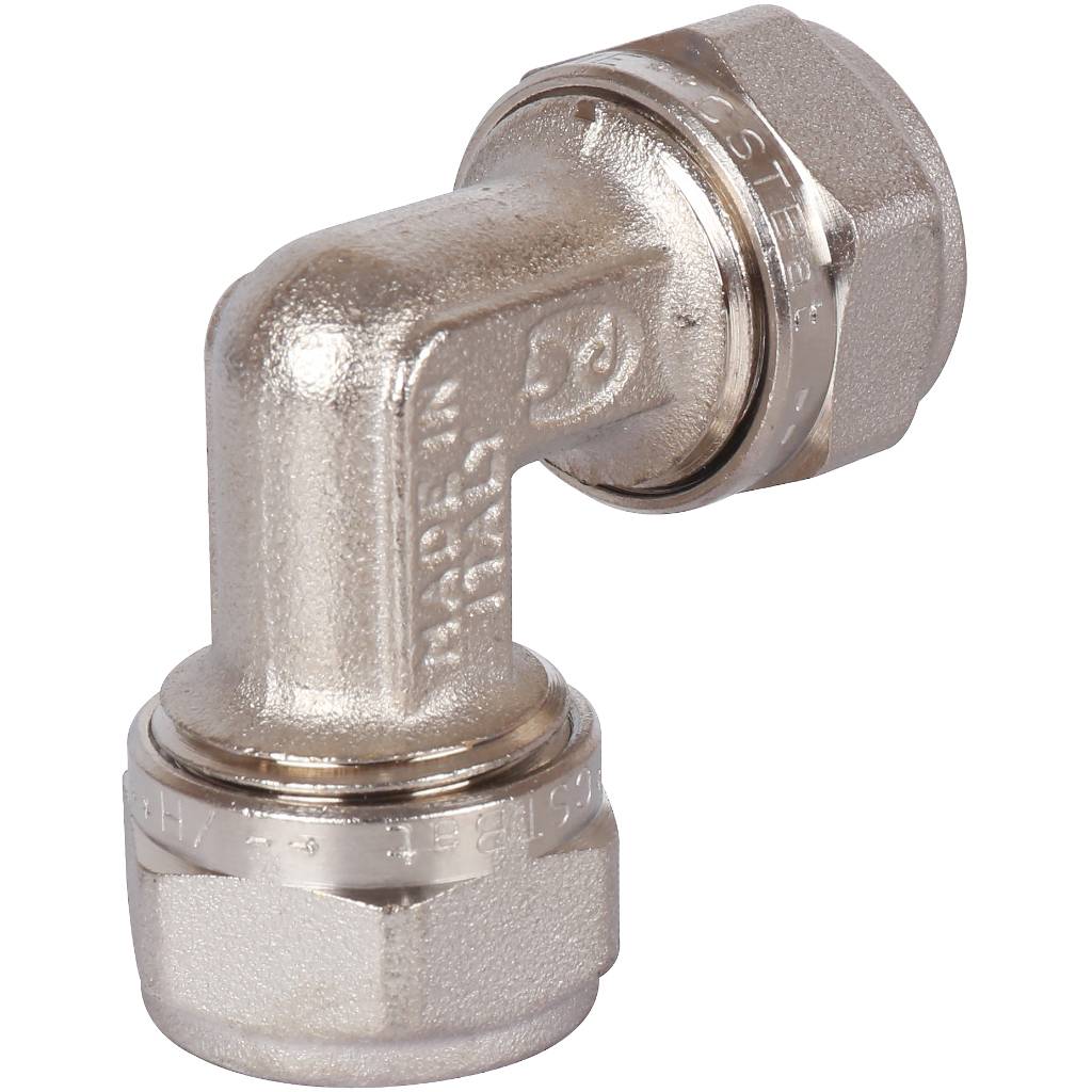 Угольник TIEMME 90° (16х2.0) для металлопластиковых труб винтовой, 1600008