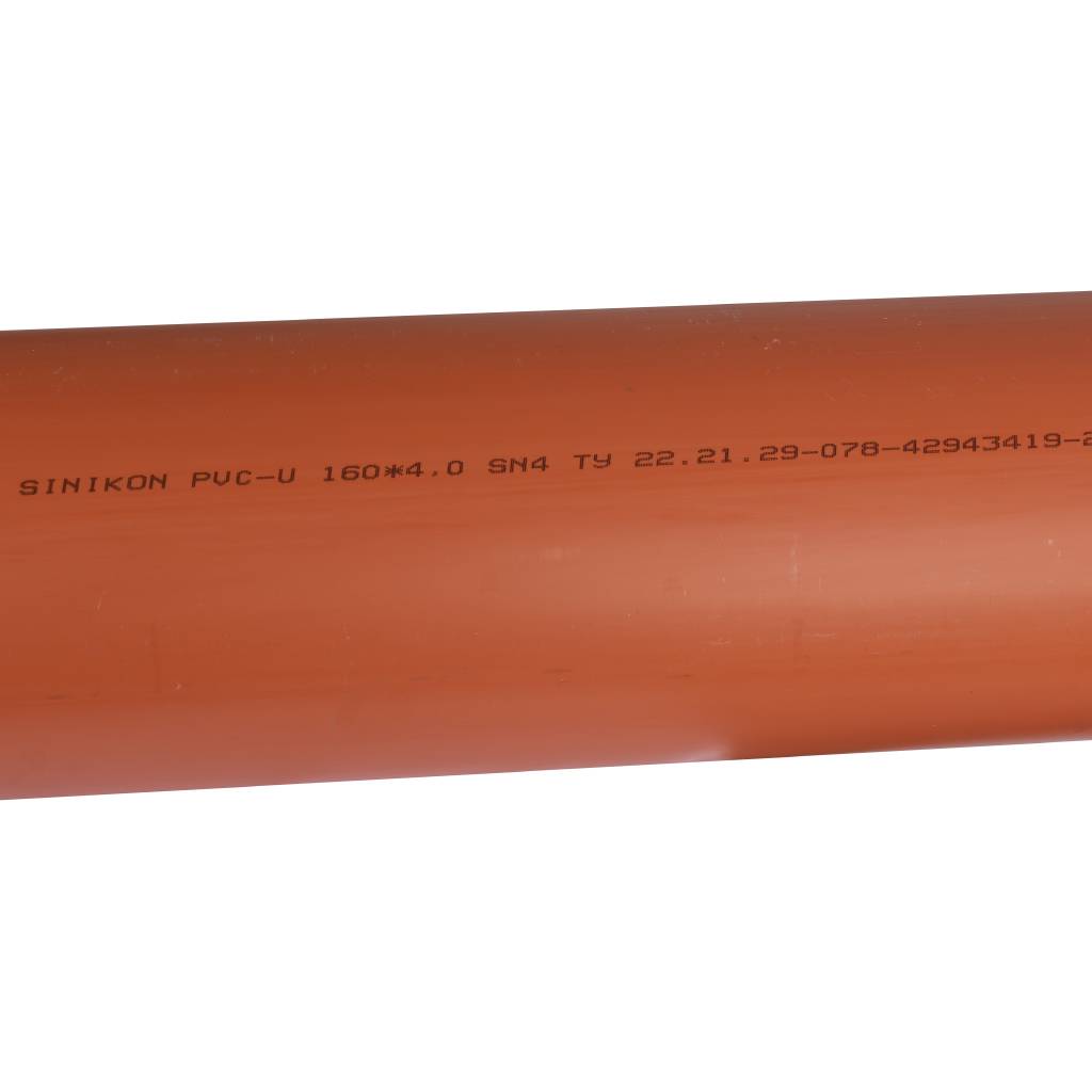 Труба Sinikon НПВХ D160x4,0 SN4, 3000 мм для наружной канализации, 22023.R