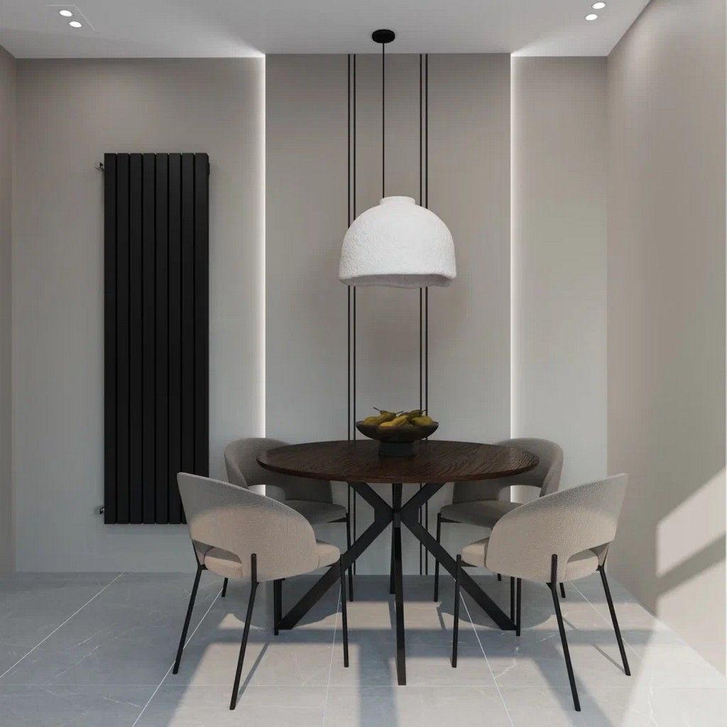 Радиатор стальной трубчатый STOUT Warmmet Power 60V высота 1750 мм секций 8 цвет RAL9005 тип подключения: нижнее правое, PV.6060.1750.8.620.BR.9005