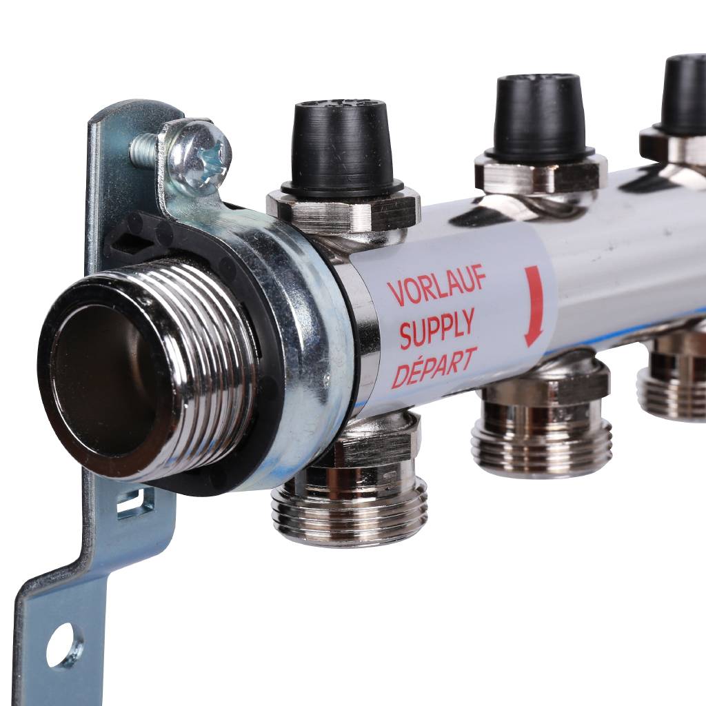 Распределительный коллектор РЕХАУ RAUTHERM S HKV на 9 контуров нерж .сталь (без шаровых кранов), 12180911001