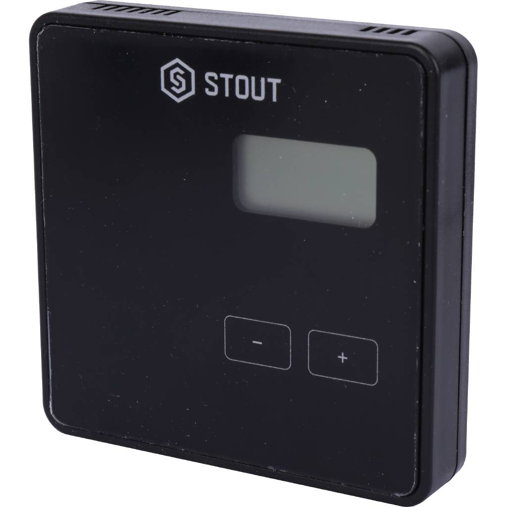 Беспроводной комнатный двухпозиционный регулятор STOUT ST-294v2, черный, STE-0101-029422