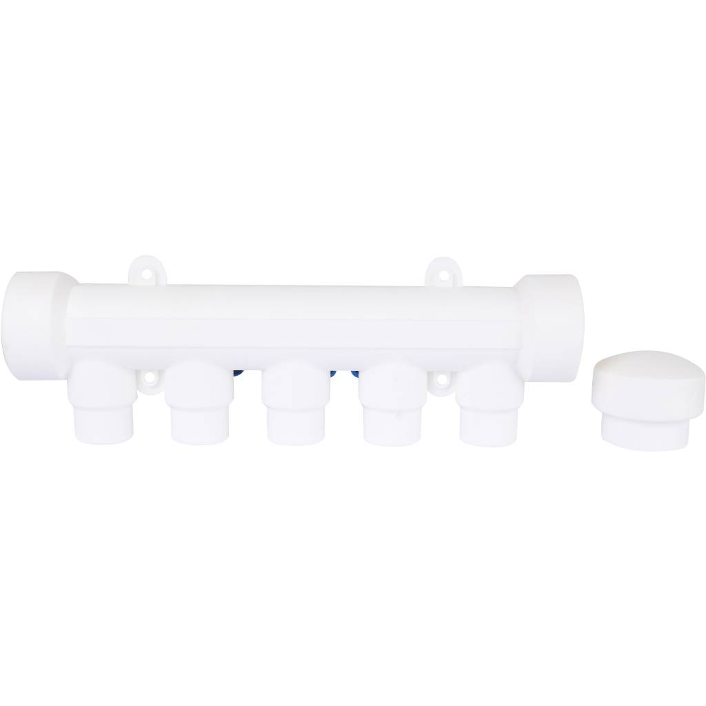 Коллектор с запорными кранами для полипропиленовых труб Kalde (5 выходов)