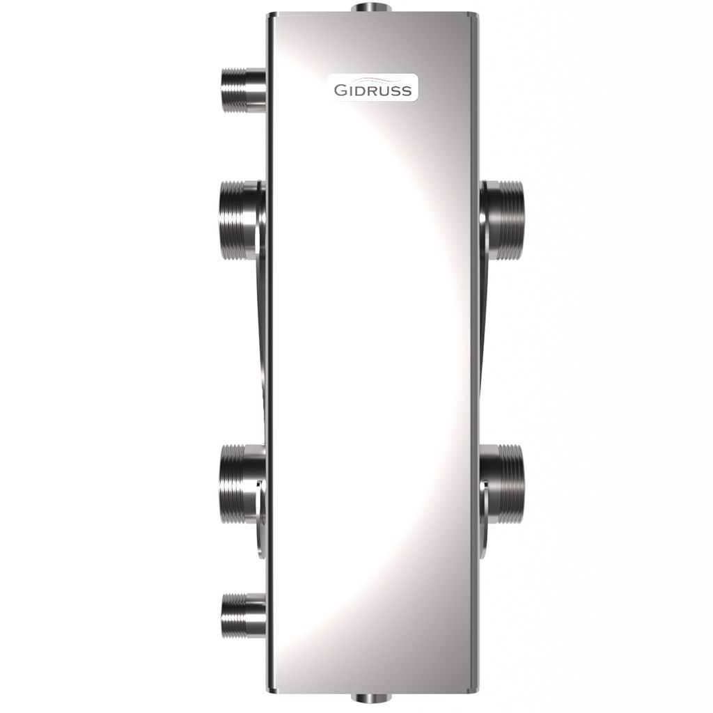 Гидравлический разделитель GIDRUSS GRSS-150-40 (нерж., до 150 кВт, G 1, сечение корпуса 120х120 мм)