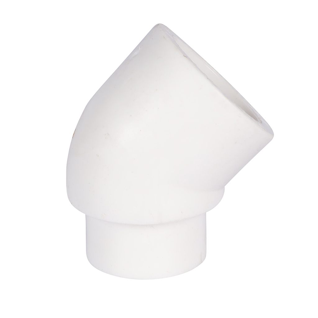Угольник Политэк d=32 45* внутр./наруж.  для полипропиленовых труб под сварку (цвет белый), 9422003245
