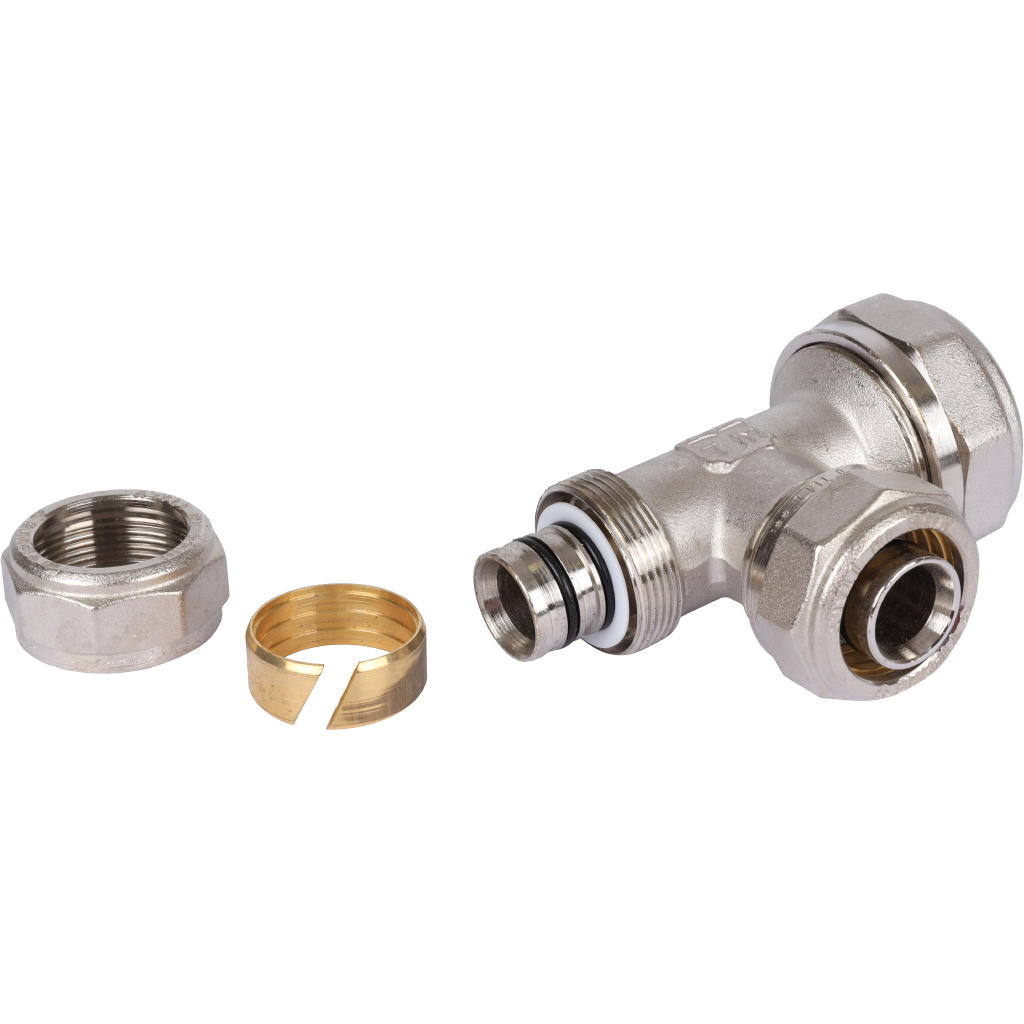 Тройник переходной TIEMME (32.3х26.3х26.3) для металлопластиковых труб винтовой, 1600095