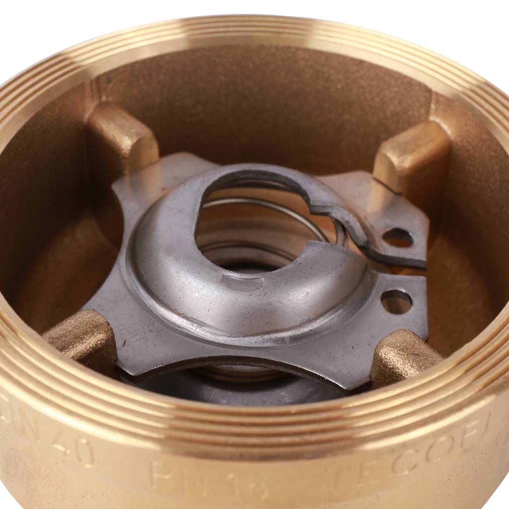 Клапан обратный осевой Tecofi Ду40 Ру16 межфланцевый из латуни, CA7441-0040