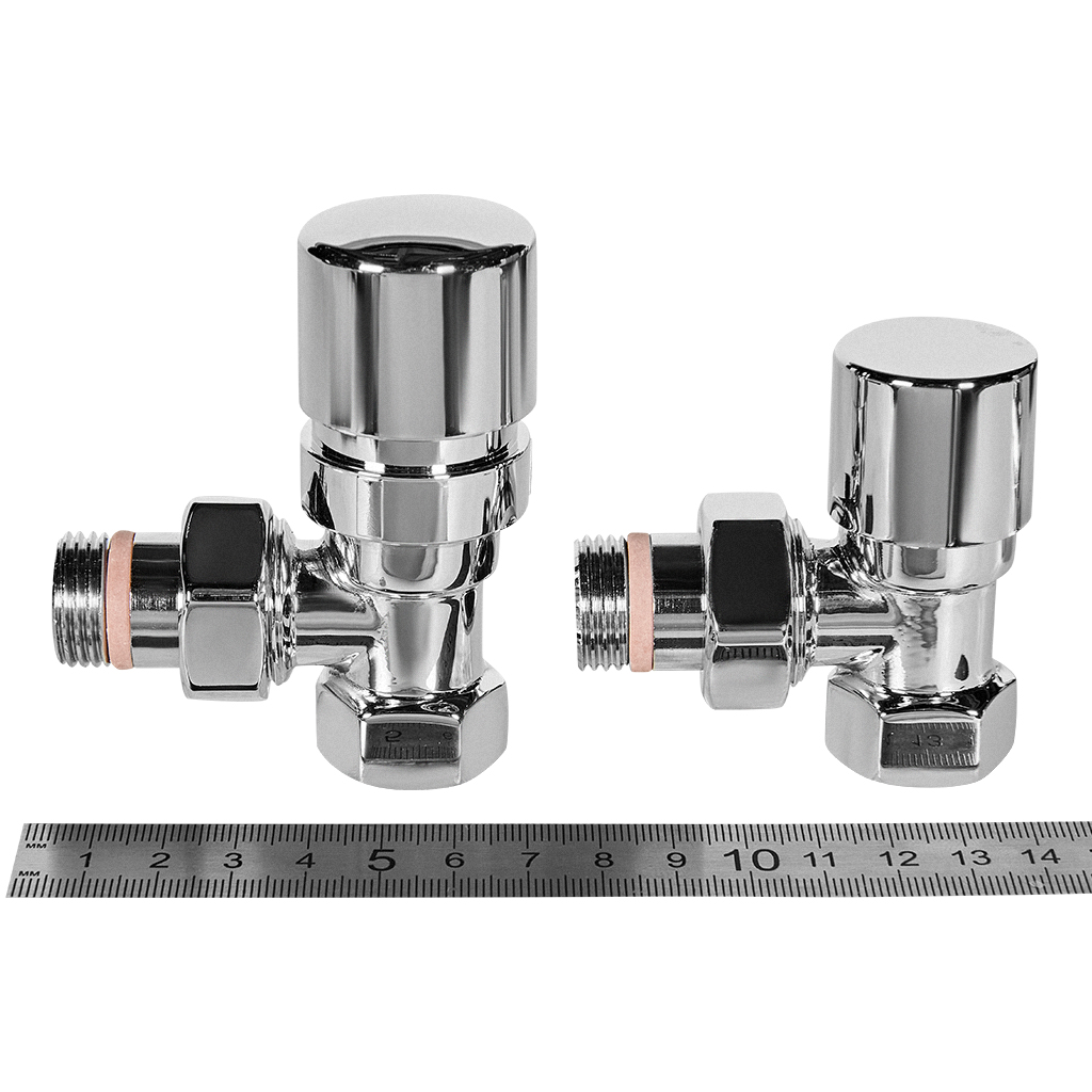 Комплект клапанов термостатических STOUT Design хром, угловой 1/2, SVTDK-0002-000015C