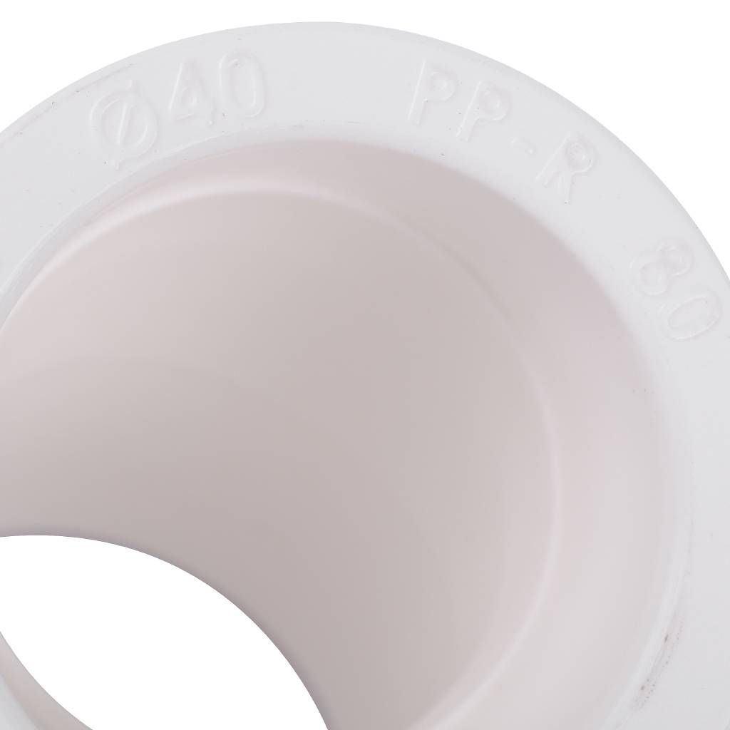 Угольник Kalde d=40 45* для полипропиленовых труб под сварку (цвет белый), R.3212-elb-400045