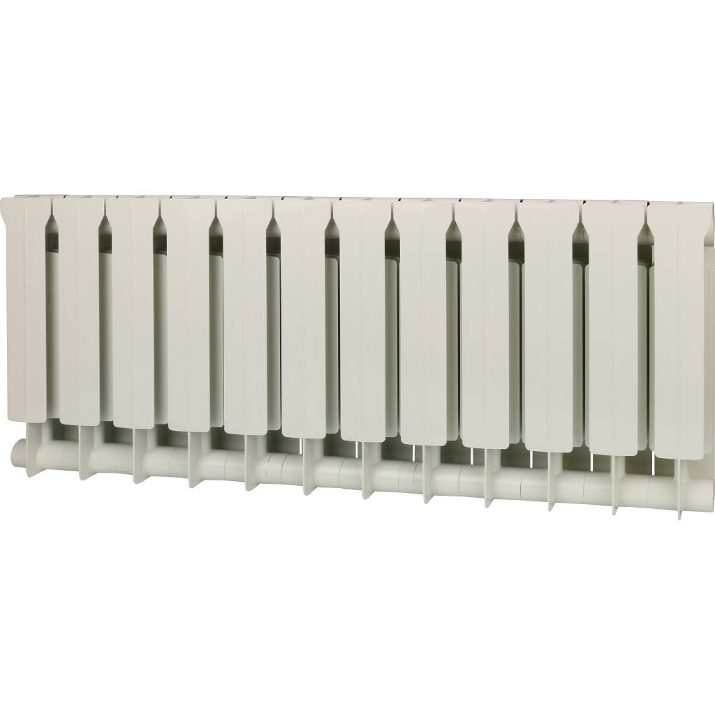 Радиатор биметаллический Global STYLE EXTRA 350 12 секций боковое подключение (белый RAL 9010), STE03501012