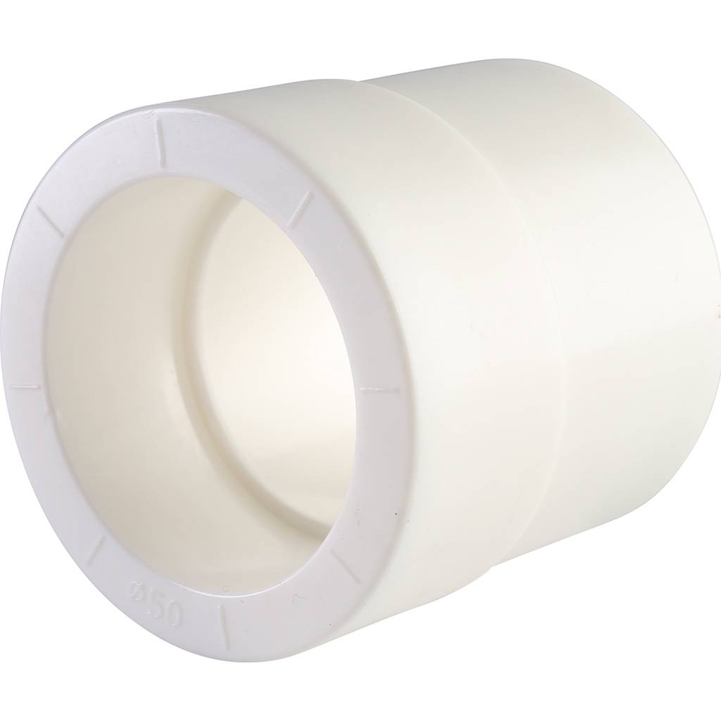 Муфта переходная внутр./наруж. Политэк 63х50 для полипропиленовых труб под сварку (цвет белый), 9200006350