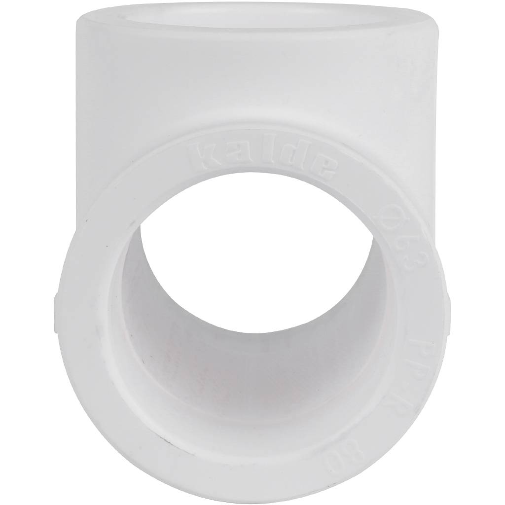 Тройник Kalde d=63 для полипропиленовых труб под сварку (цвет белый)