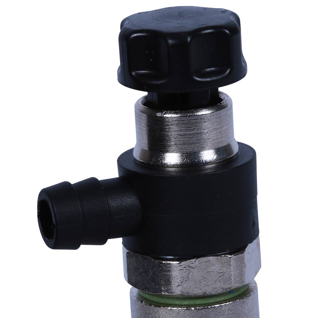 Кран шаровой BUGATTI Oregon с дренажем и воздухоотводчиком, (ручка-рычаг алюминий) внут-внут резьба 1/2