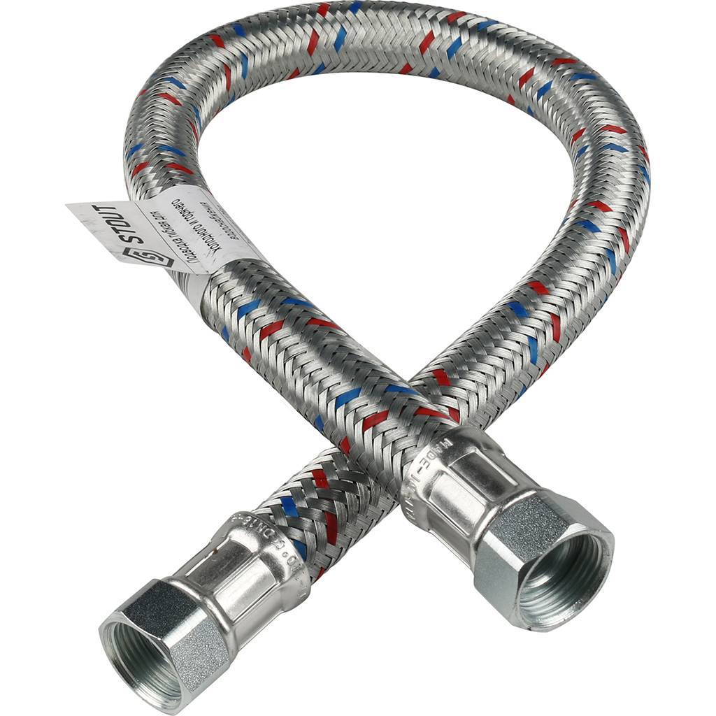 Гибкая подводка для воды STOUT ВР 3/4 х ВР 3/4, длина 800 мм, SHF-0308-182020