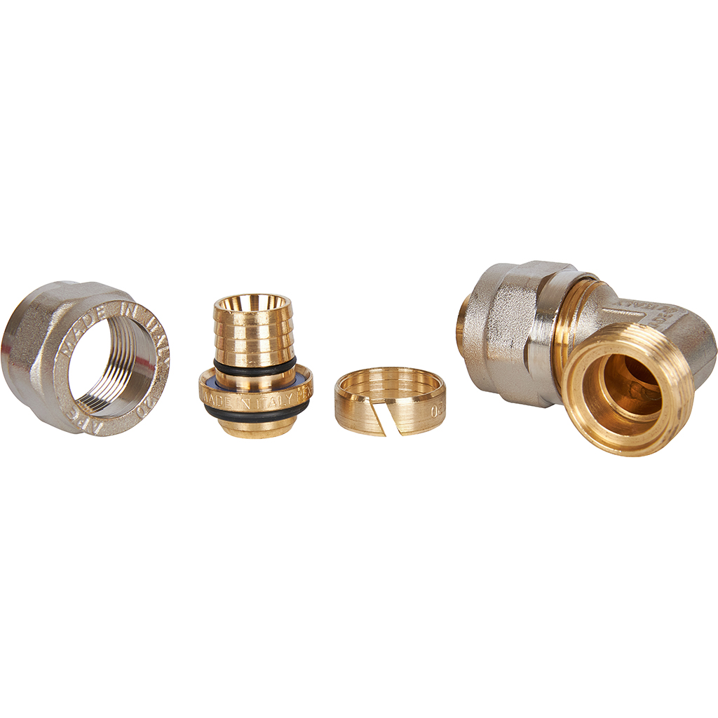 Угольник STOUT  90° 20х20 для металлопластиковых труб винтовой, SFS-0003-002020