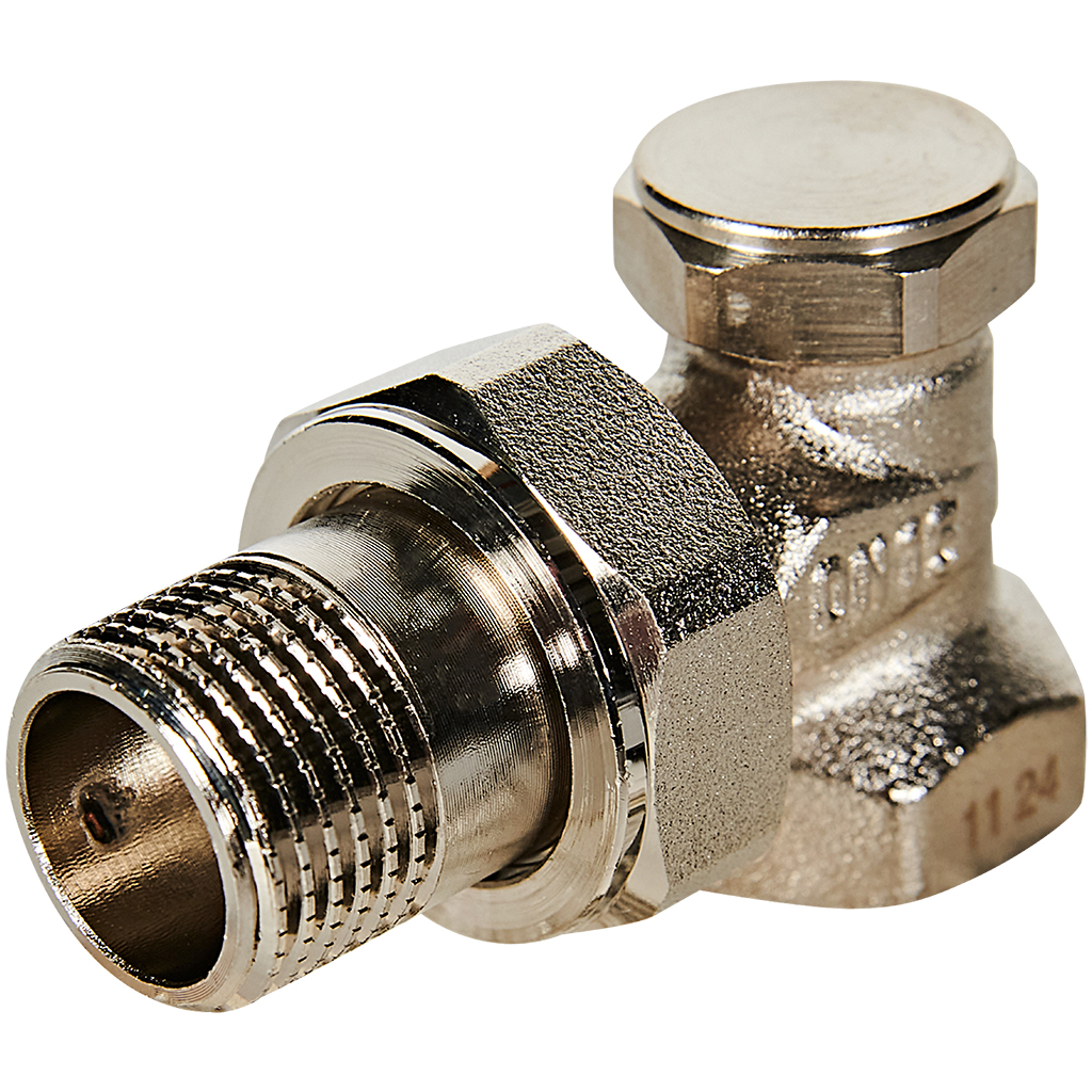 Клапан запорно-балансировочный ROMMER RVL-0002-100015 угловой 1/2, RVL-0002-100015