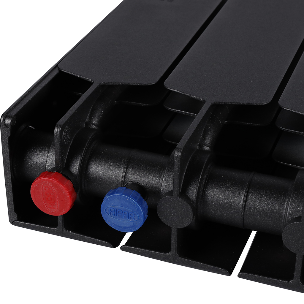 Радиатор биметаллический RIFAR SUPReMO VENTIL 350 SVR 12 секций нижнее правое подключение (Цвет АНТРАЦИТ), 4RS35.VR-12-AN