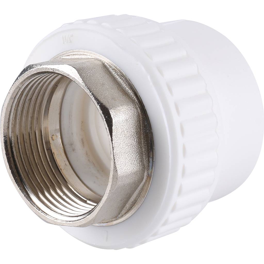 Муфта комбинированная Kalde под шестигранник (внутр. резьба, 40x1 1/4 ) для полипропиленовых труб под сварку, 3222-nfo-401a06