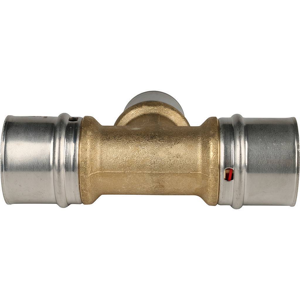 Тройник переходной STOUT 32х26х32 для металлопластиковых труб прессовой, SFP-0005-322632