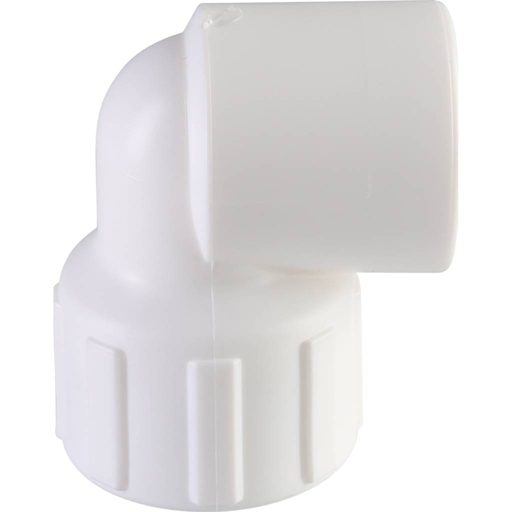 Угольник Политэк 20x1/2 с внутренней резьбой для полипропиленовых труб под сварку (цвет белый), 9400002012