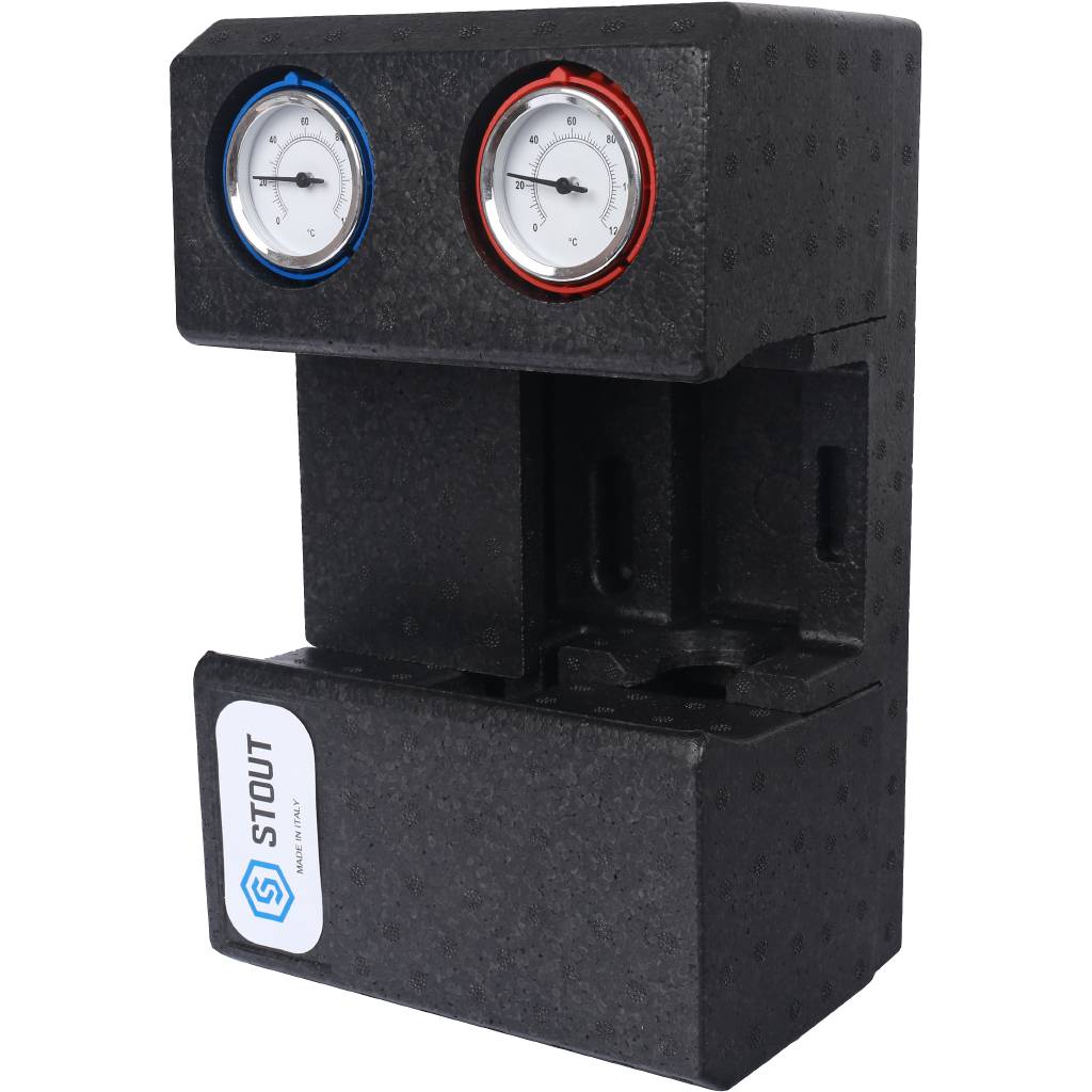 Насосная группа STOUT SDG-0002 с термостатическим смесительным клапаном 3/4 без насоса, SDG-0002-002001