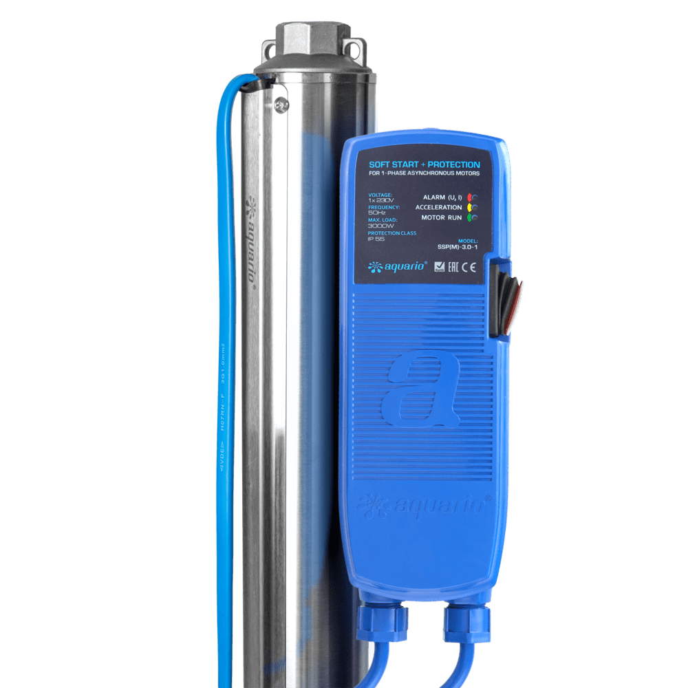Насос скважинный с плавным пуском AQUARIO (встр.конд., каб.35м) ASP1E-55-75(P)