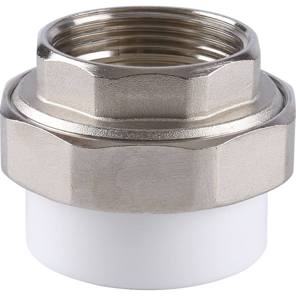 Муфта разъемная Kalde с внутренней резьбой 40х1 1/4 для полипропиленовых труб под сварку (цвет белый), 3252-tuf-401a00