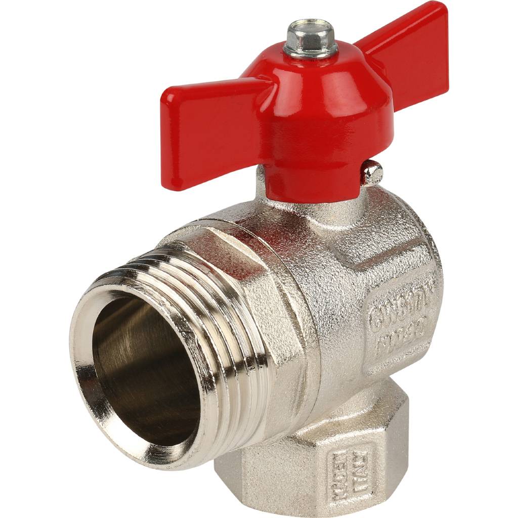 Кран шаровой Itap угловой полнопроходной IDEAL 298 3/4 (бабочка), американка