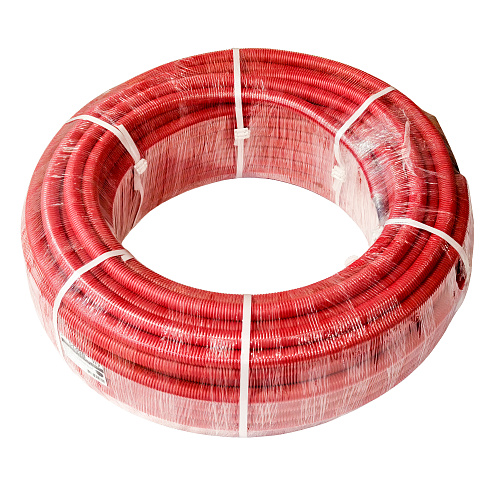 Труба EVOH PE-Xa в гофроизоляции 16х2,2х23, 100м красная, RTP