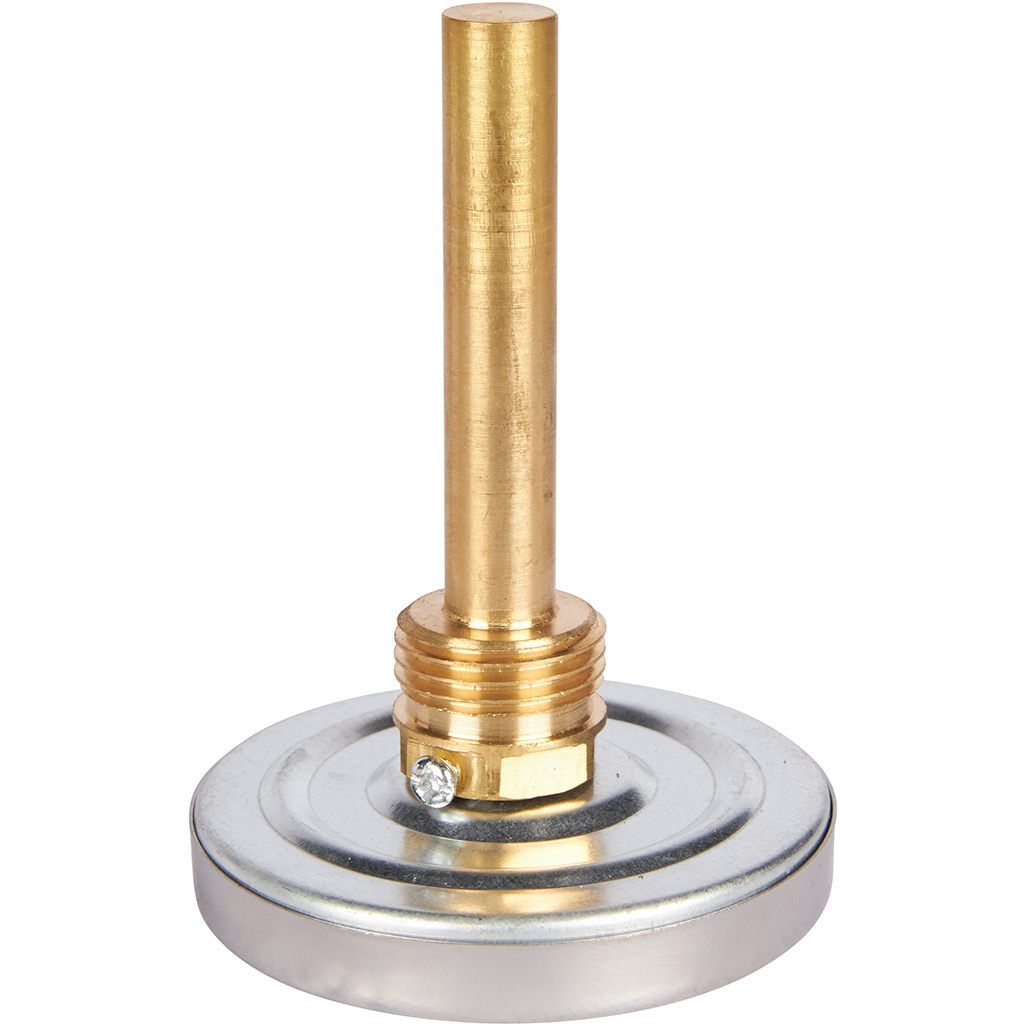 Термометр биметаллический ROMMER 63 мм 120 градусов с погружной гильзой 75 мм 1/2