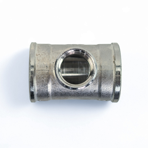 Тройник переходной, латунь, внутренняя/внутренняя/внутренняя резьба 1х3/4х1, никель, RTP