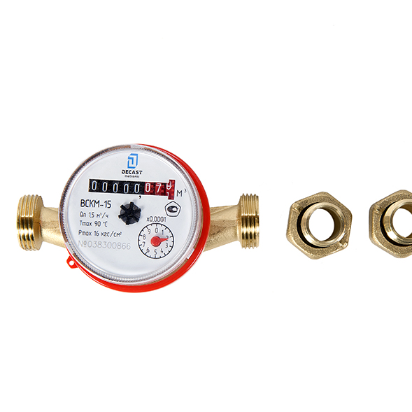 Счетчик воды универсальный Decast ВСКМ-15 Ду 15 L 110 мм с кмч, 72-15-243