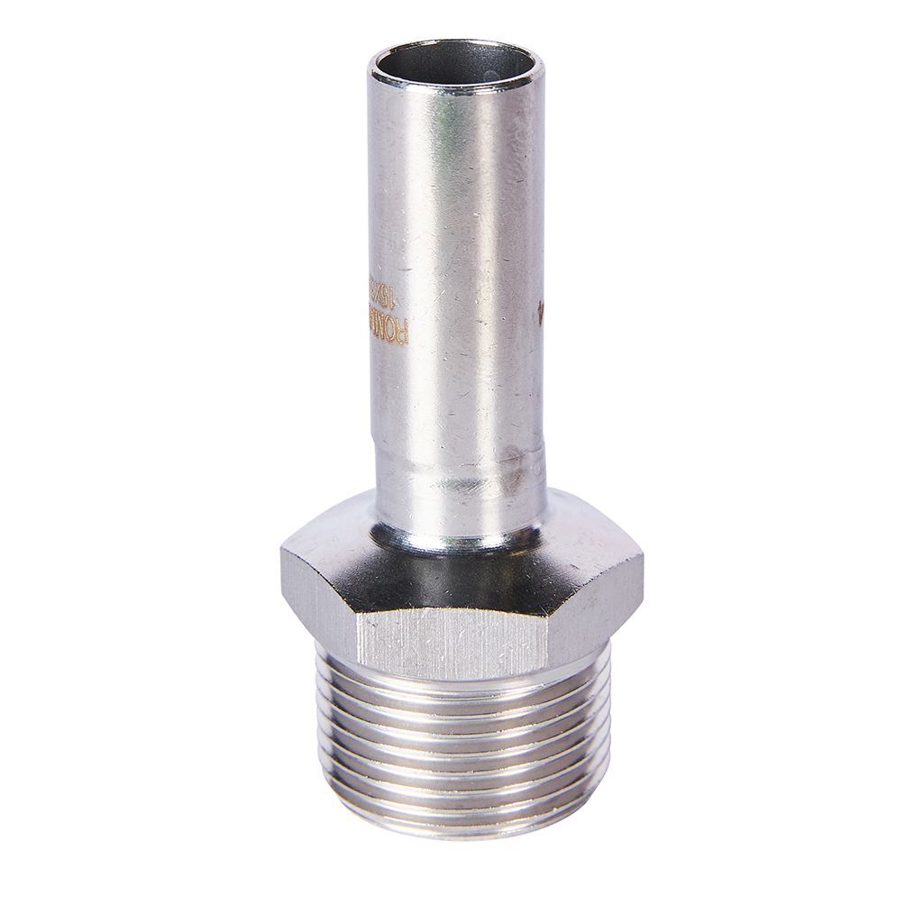 Вставка переходная НПр-НР ROMMER 15х3/4 из нержавеющей стали прессовой