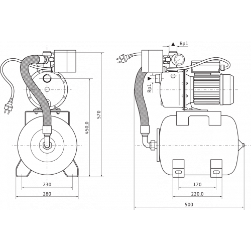 Насосная станция Wilo HWJ-202-EM-R