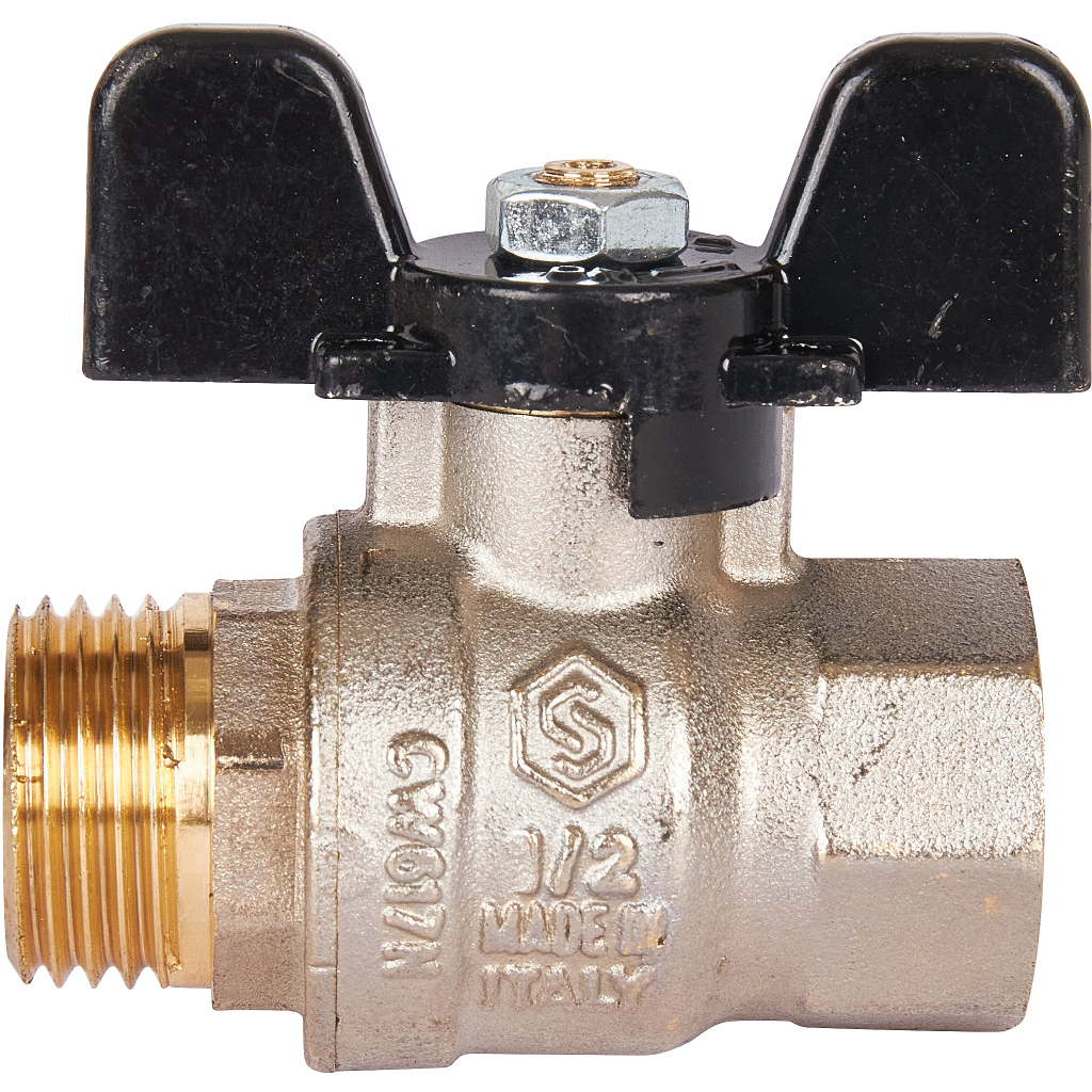 Кран шаровой STOUT SVB стандартнопроходной, ВР/НР, ручка бабочка 1/2